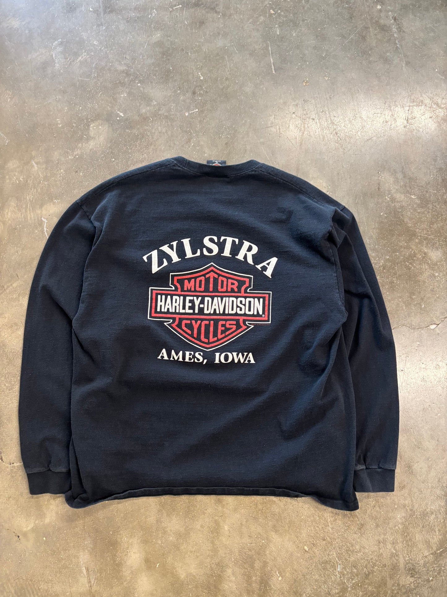Vintage Harley Davidson Santa long sleeve size xl