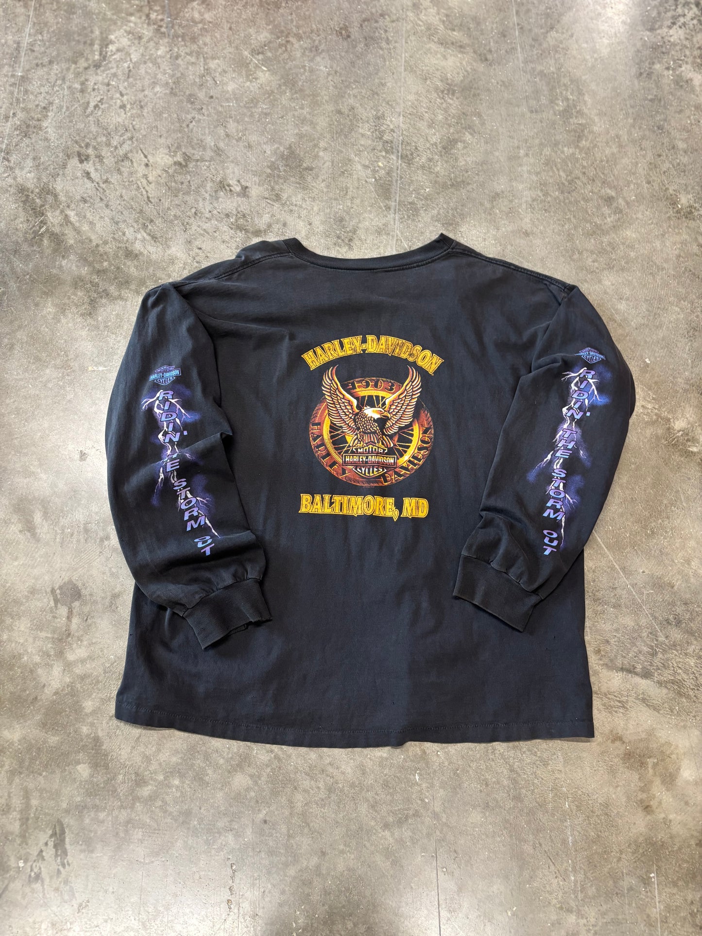 Vintage Harley Davidson ride the lighting boxy xl shirt