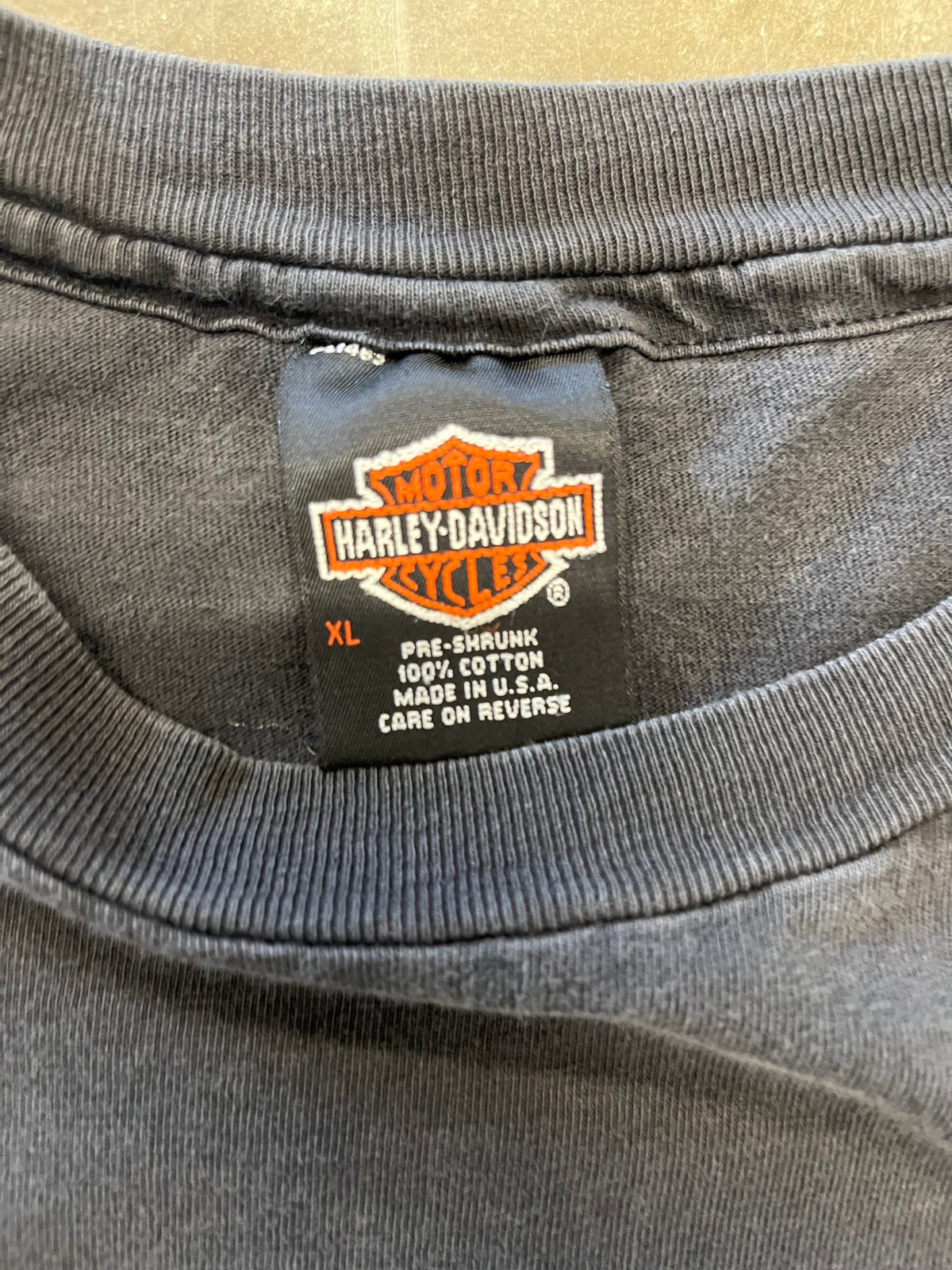 Vintage Harley Davidson Thrashed and Faded Flame ball shirt size extra large