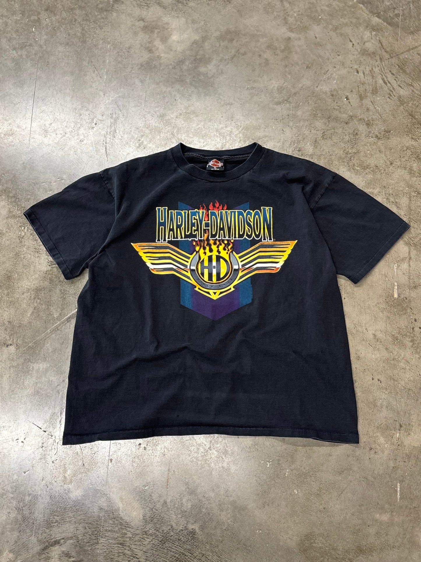 Vintage Harley Davidson Flame Crest shirt size XL