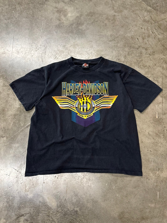 Vintage Harley Davidson Flame Crest shirt size XL