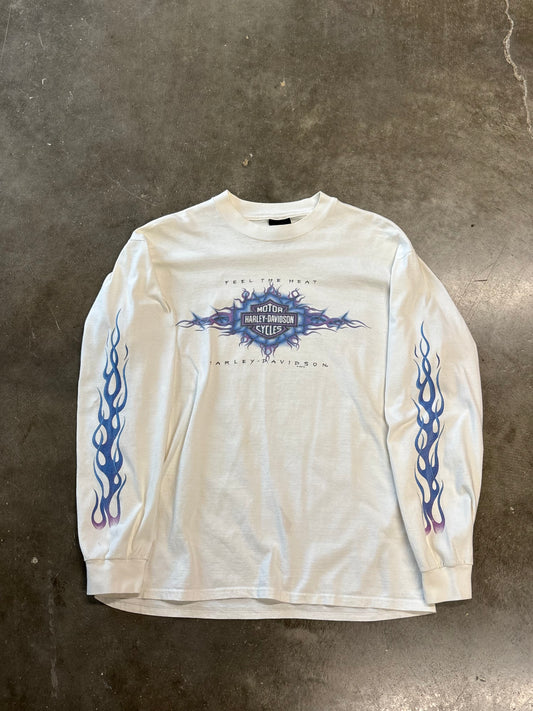 Vintage Harley Davidson feel the heat long sleeve size large