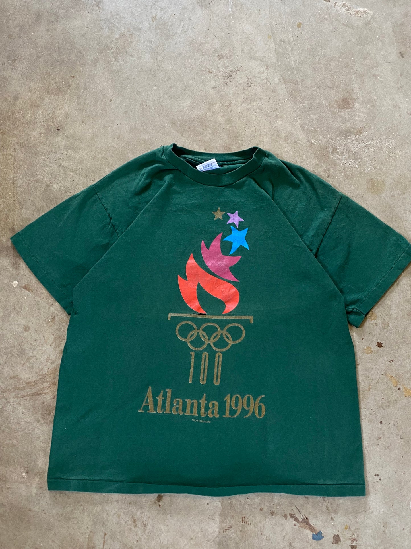 Vintage Atlanta Olympics Earth Tone Shirt Size Large