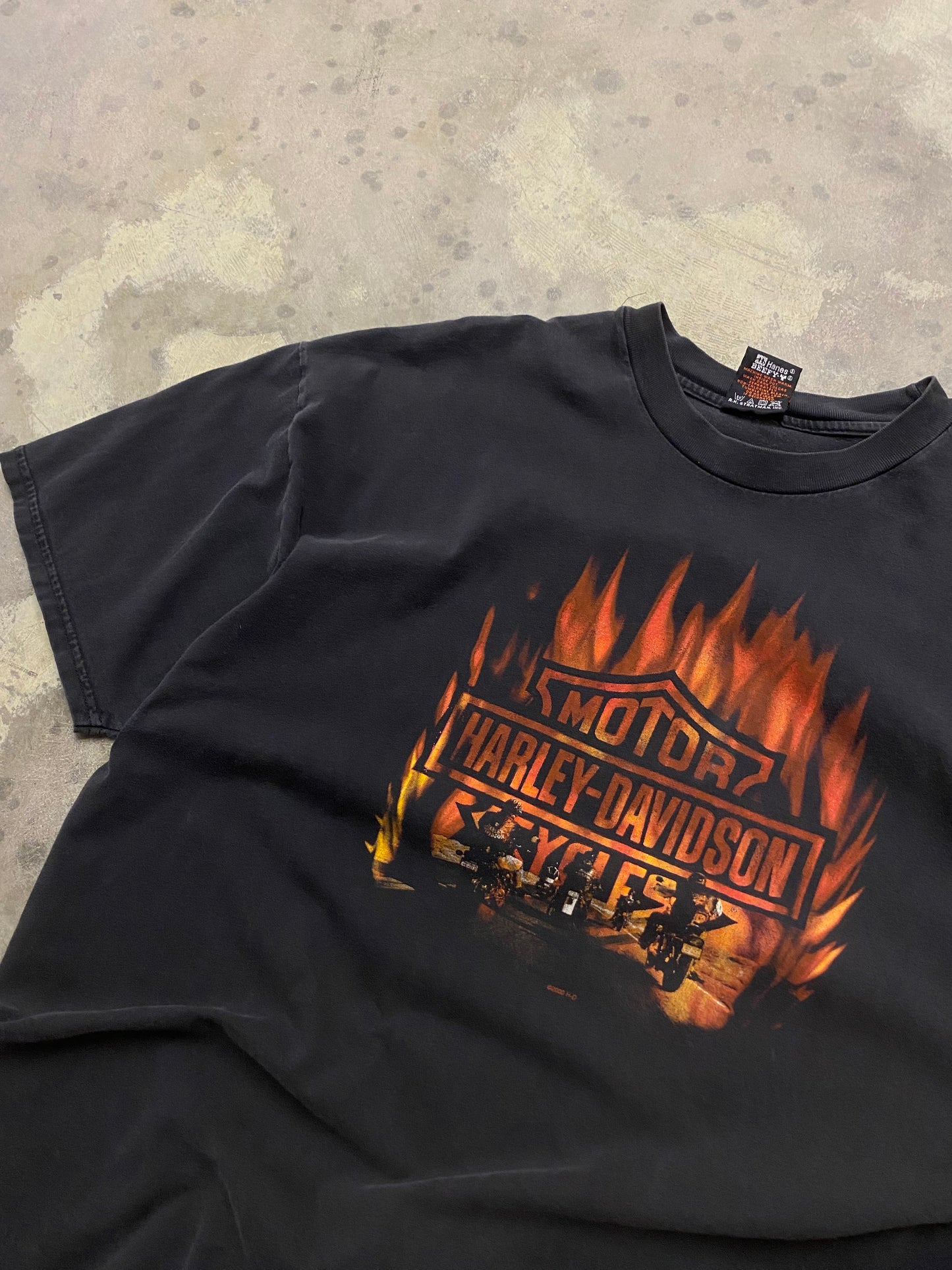 Vintage Harley Davidson Flame Ball shirt size XXL