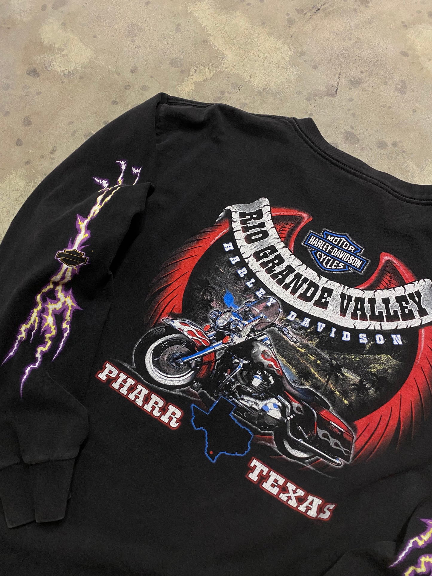 Vintage Harley Davidson Purple Lightning Eagle shirt size extra large