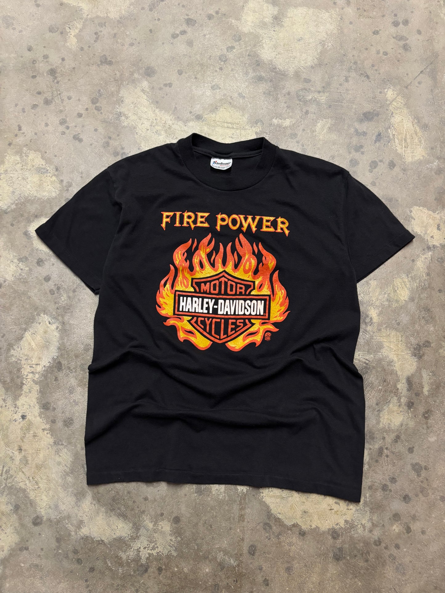 Vintage Harley Davidson early 80s fire power shirt size large