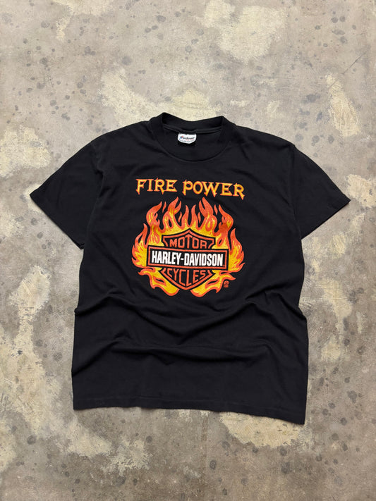 Vintage Harley Davidson early 80s fire power shirt size large