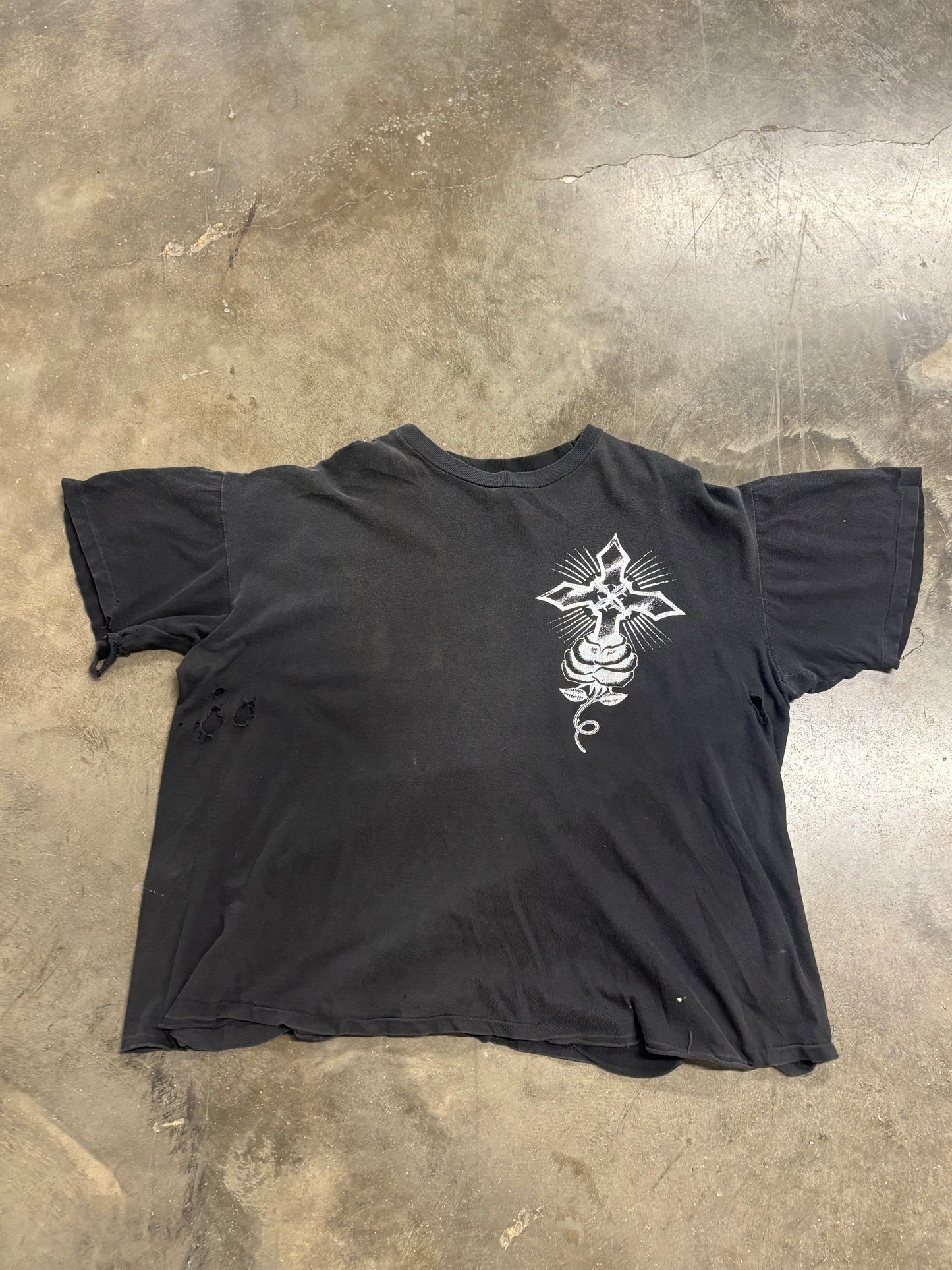 Vintage Thrashed and Boxy Virgin Mary shirt size XL