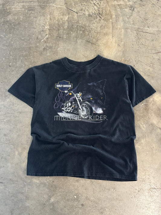 Vintage Harley Davidson midnight rider purple flame shirt size xl