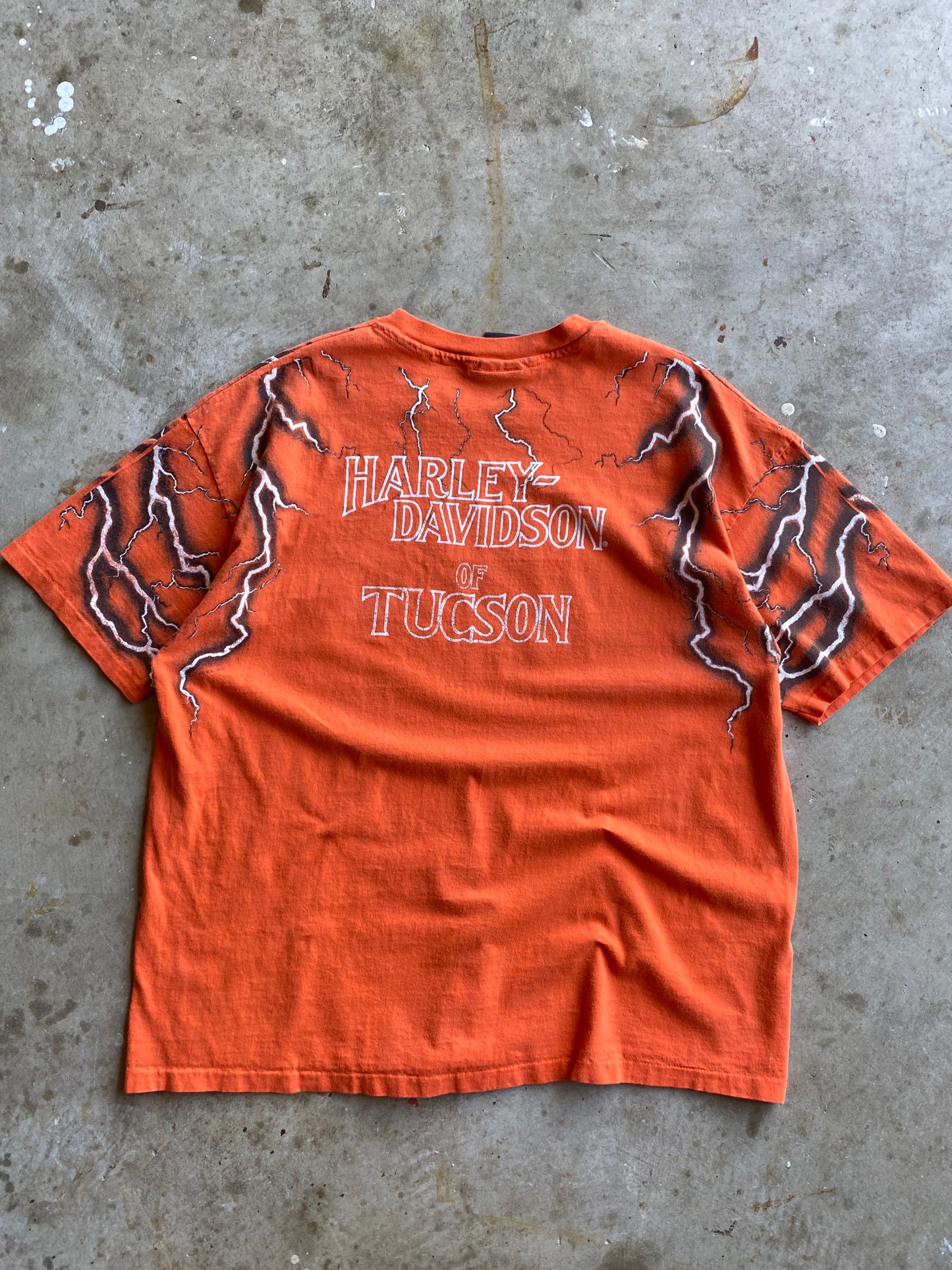 Vintage Harley Davidson lightning AOP shirt size XXL