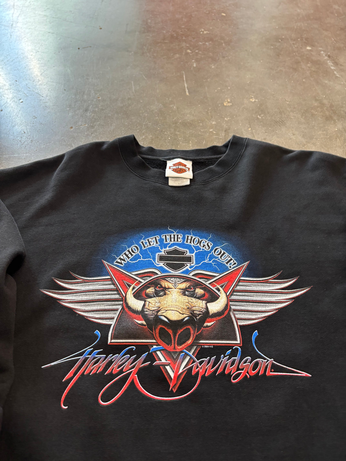Vintage Harley Davidson lighting sweatshirt size large