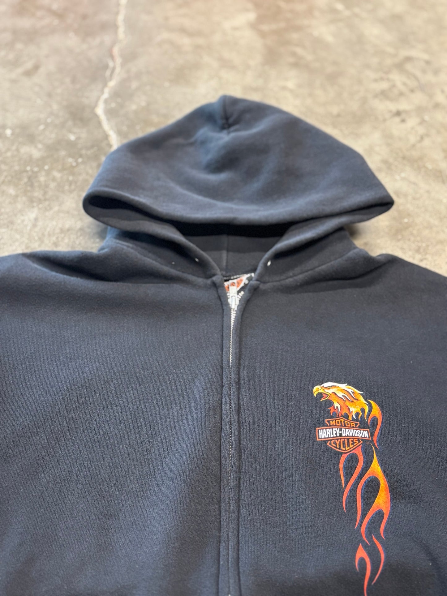 Vintage Harley Davidson Chicago zip up hoodie size large