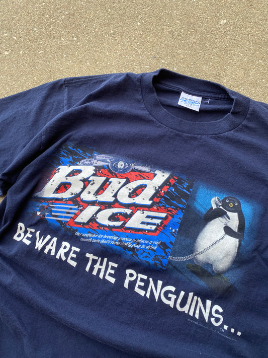 Vintage Bud Ice Penguin shirt Size XL