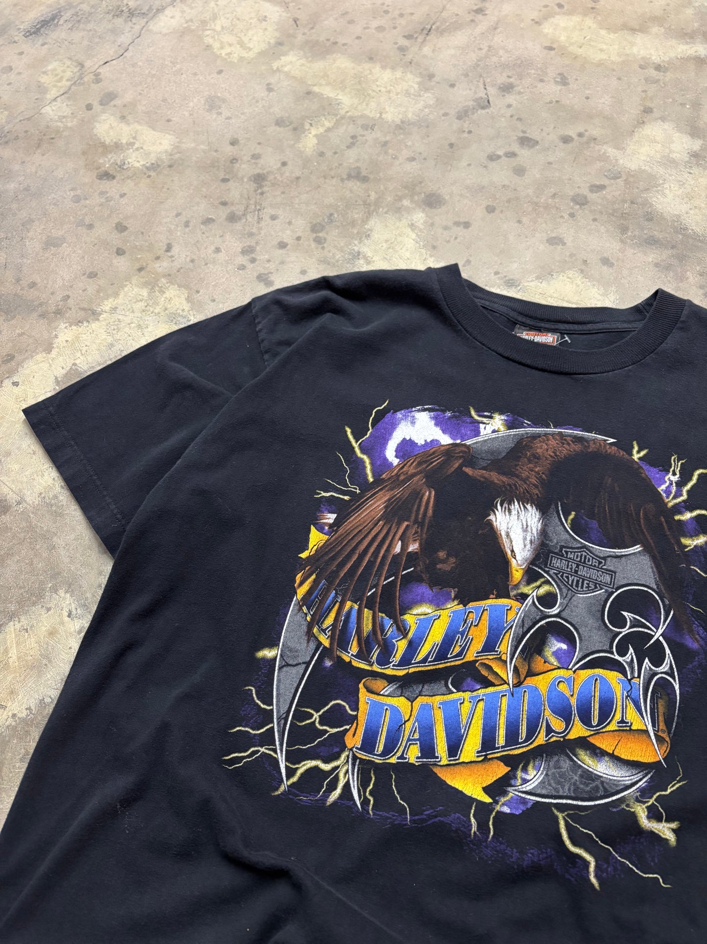 Vintage Harley Davidson Purple Eagle Lightning shirt size extra large