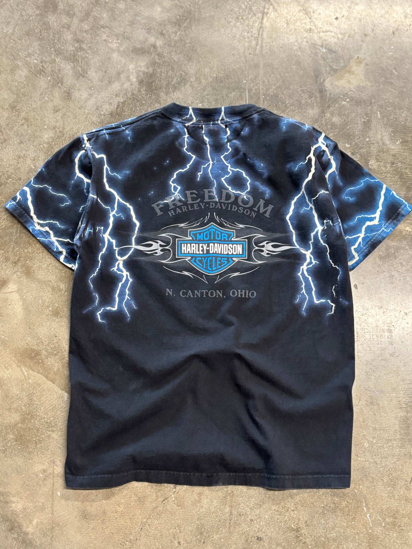 Vintage Harley Lightning AOP shirt size medium