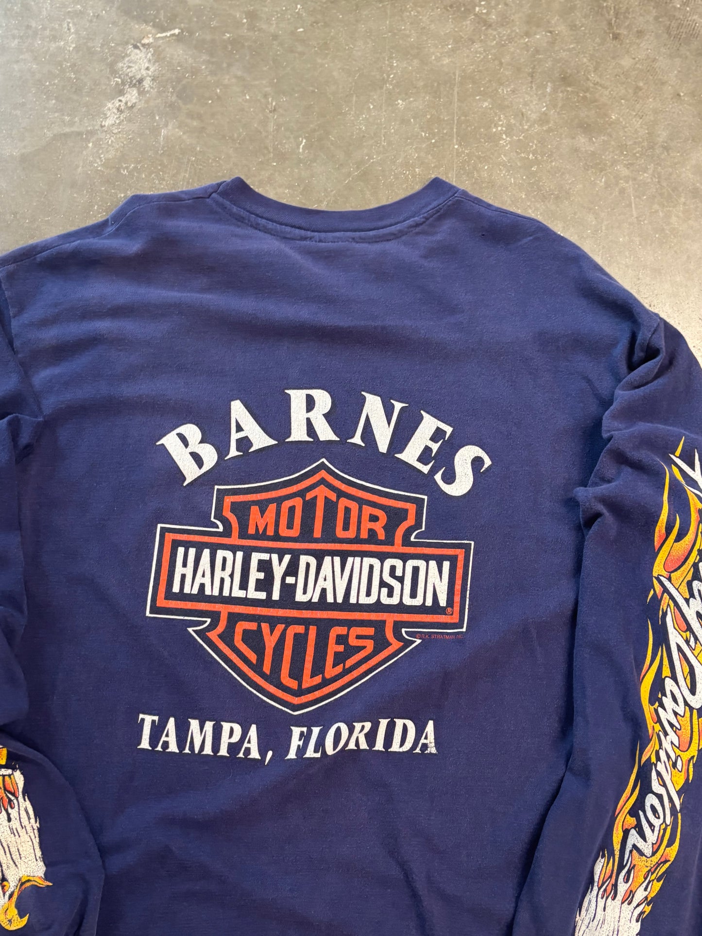 Vintage Harley Davidson Flame Eagle long sleeve size xl