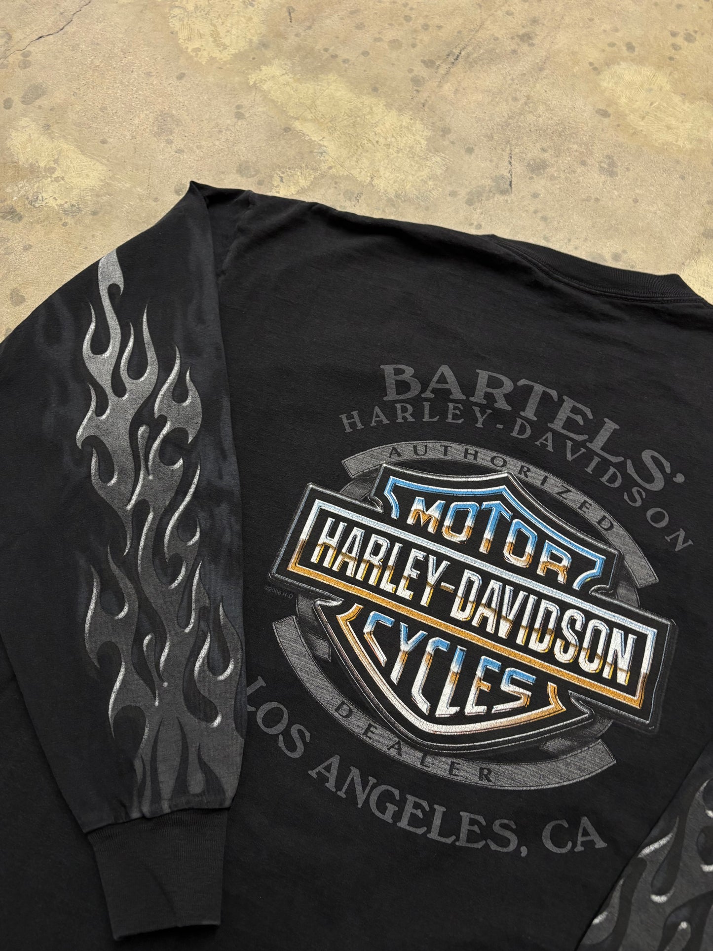 Vintage Harley Davidson steel flame long sleeve shirt size XL