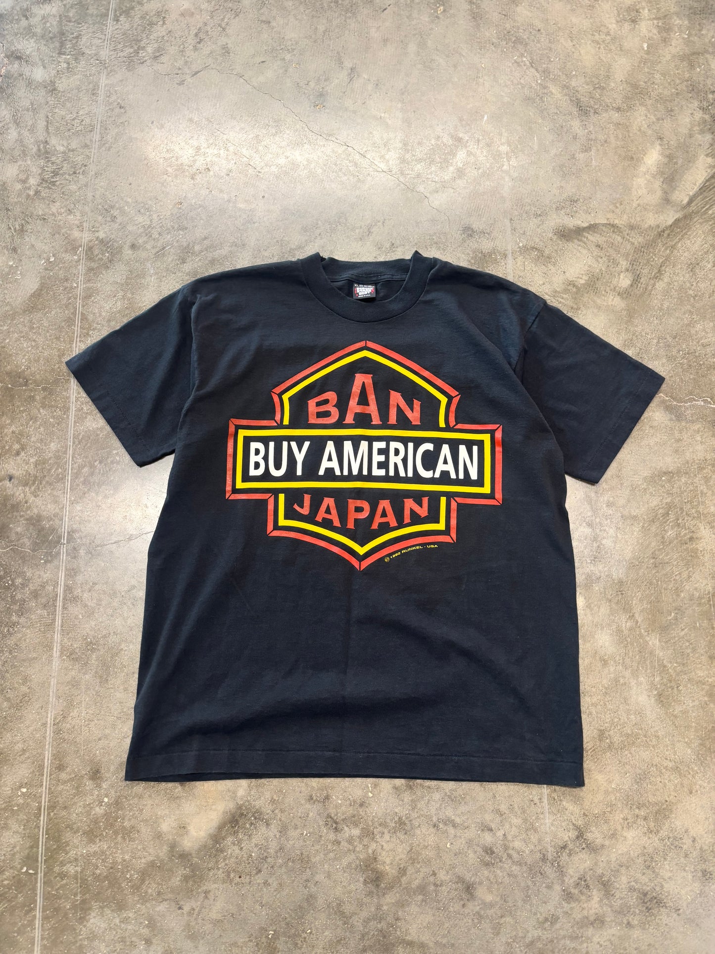 Vintage Ban Japan Buy American Harley Shirr size XL