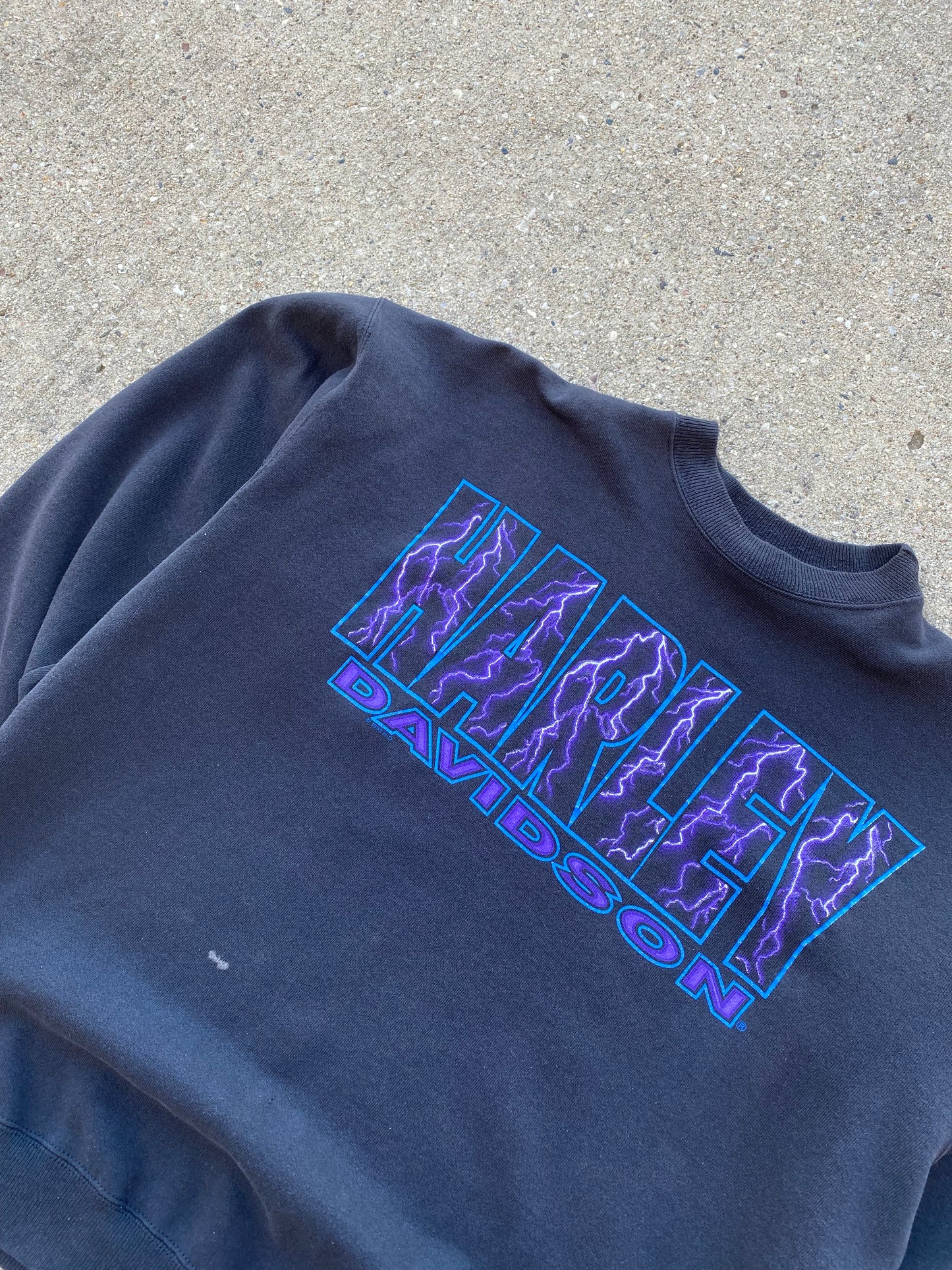Vintage Harley Davidson Purple Lightning sweatshirt size Extra large