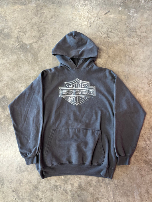 Vintage Harley Davidson chrome hoodie size large