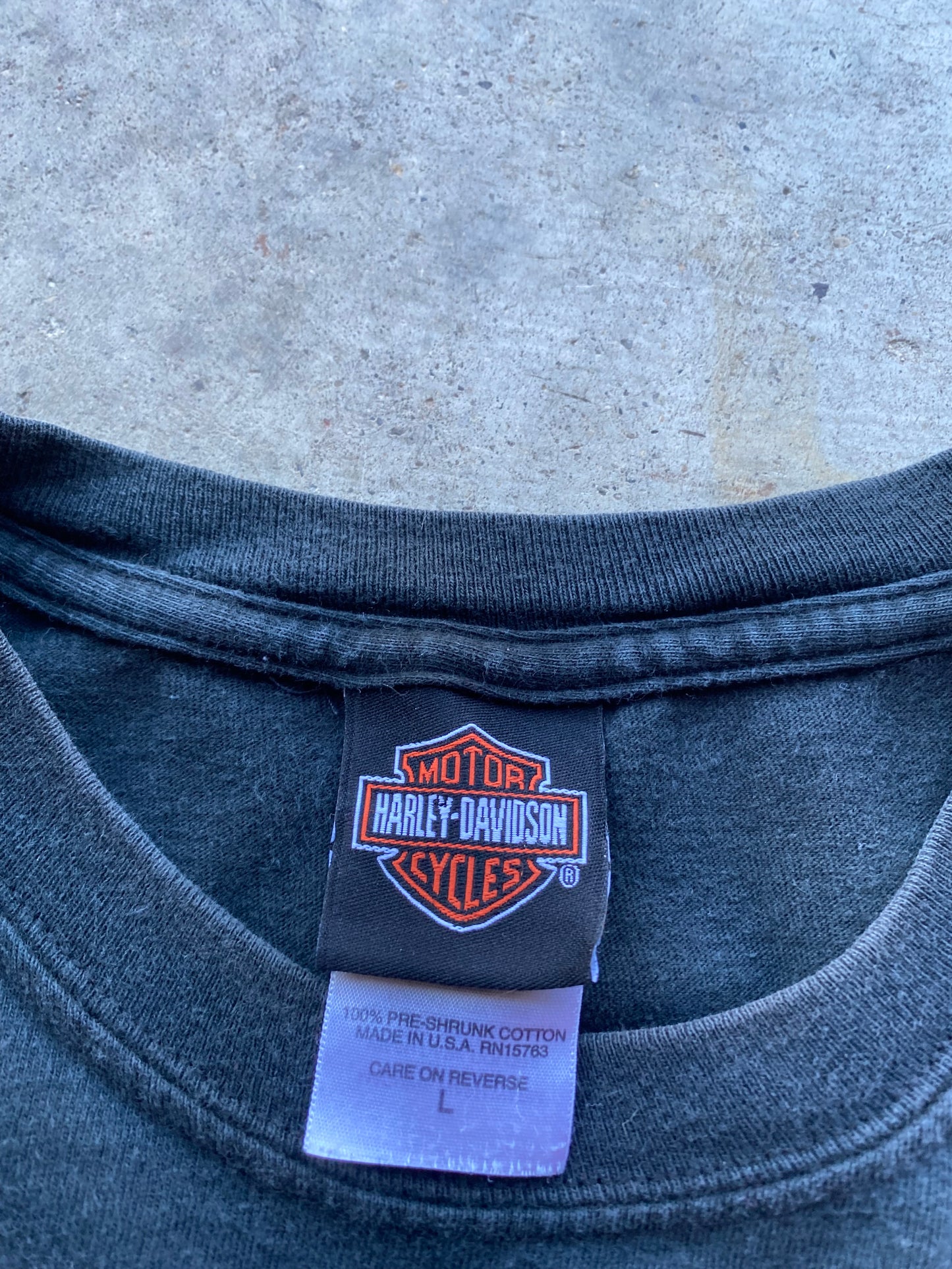 Vintage Harley Davidson Skull blue flame long sleeve size large shirt