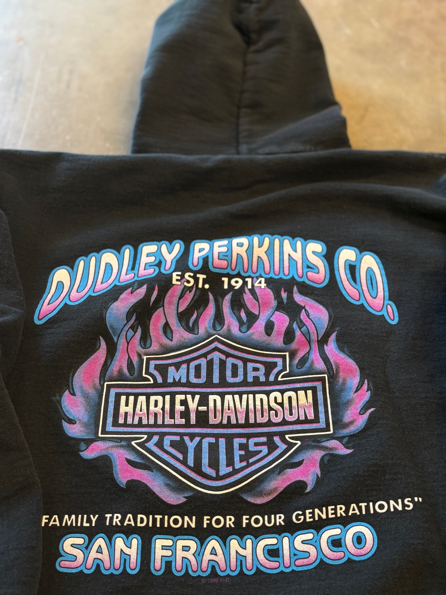 Vintage Harley Davidson feel the heat hoodie size large