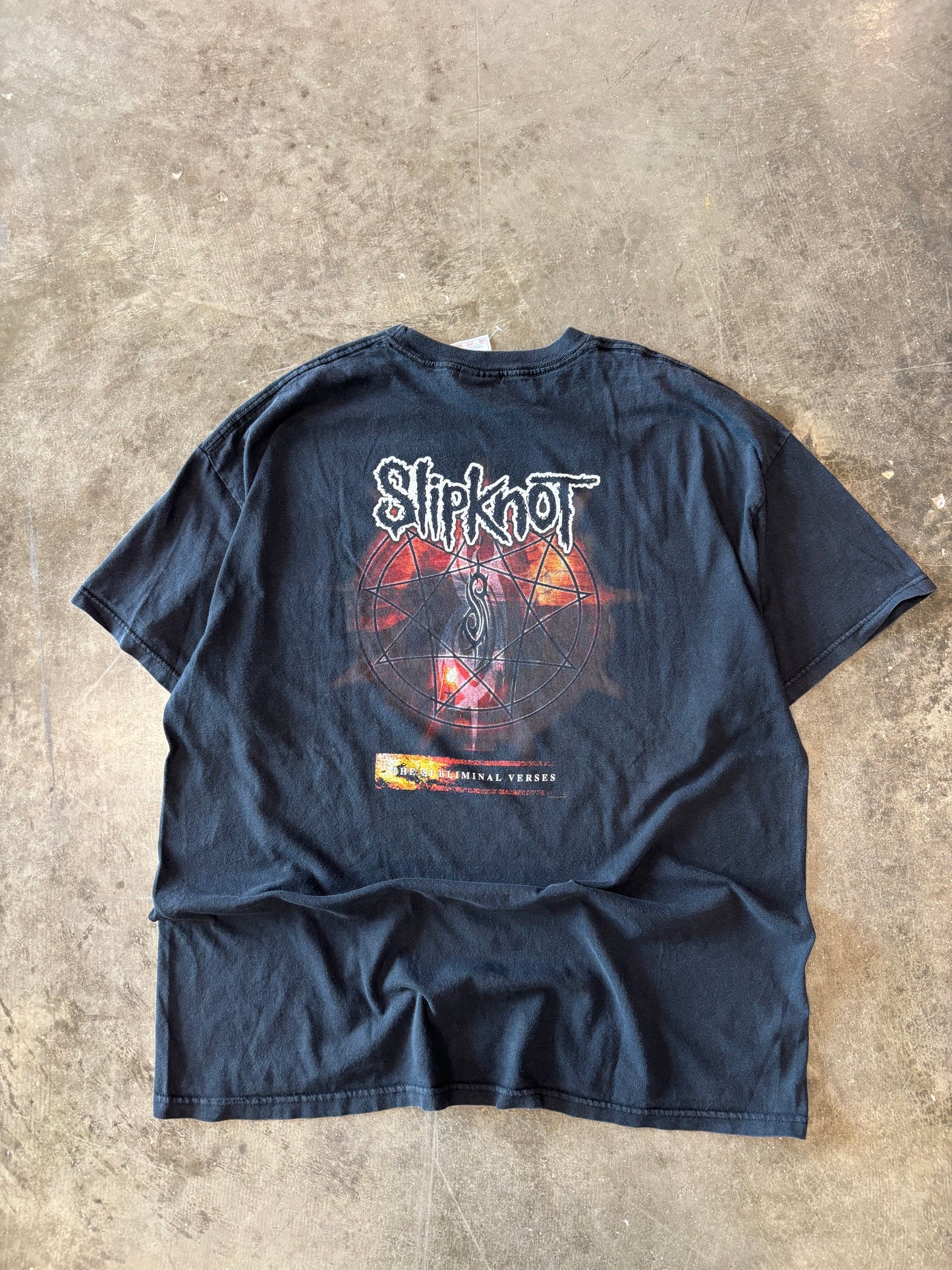 Vintage Slipknot zipper mouth shirt size xxl