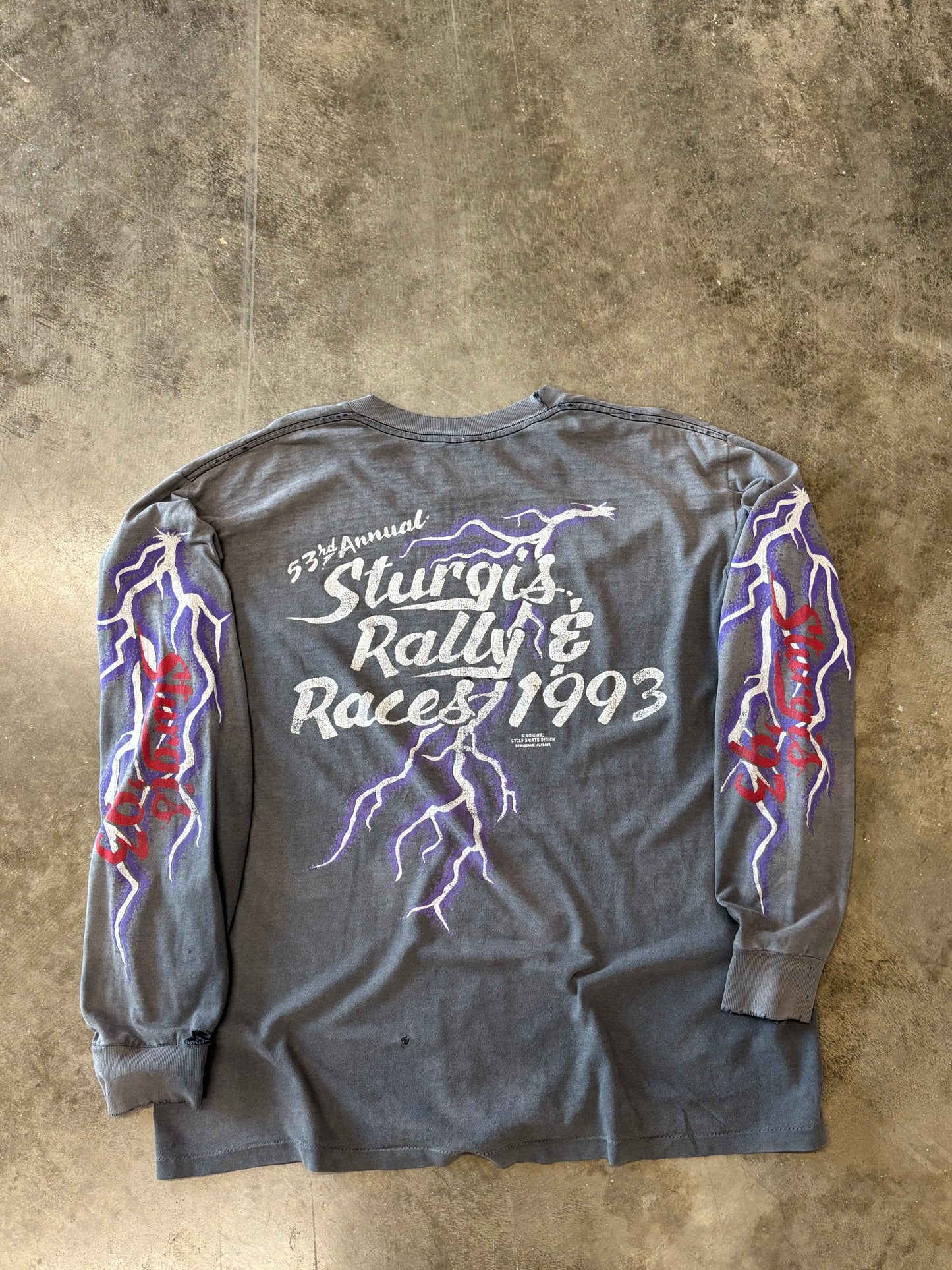 Vintage Sturgis 93 Lightning shirt size xl