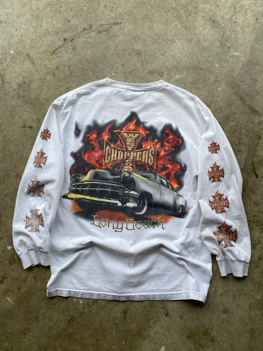 Vintage West Coast Choppers Lowrider white long sleeve shirt size large