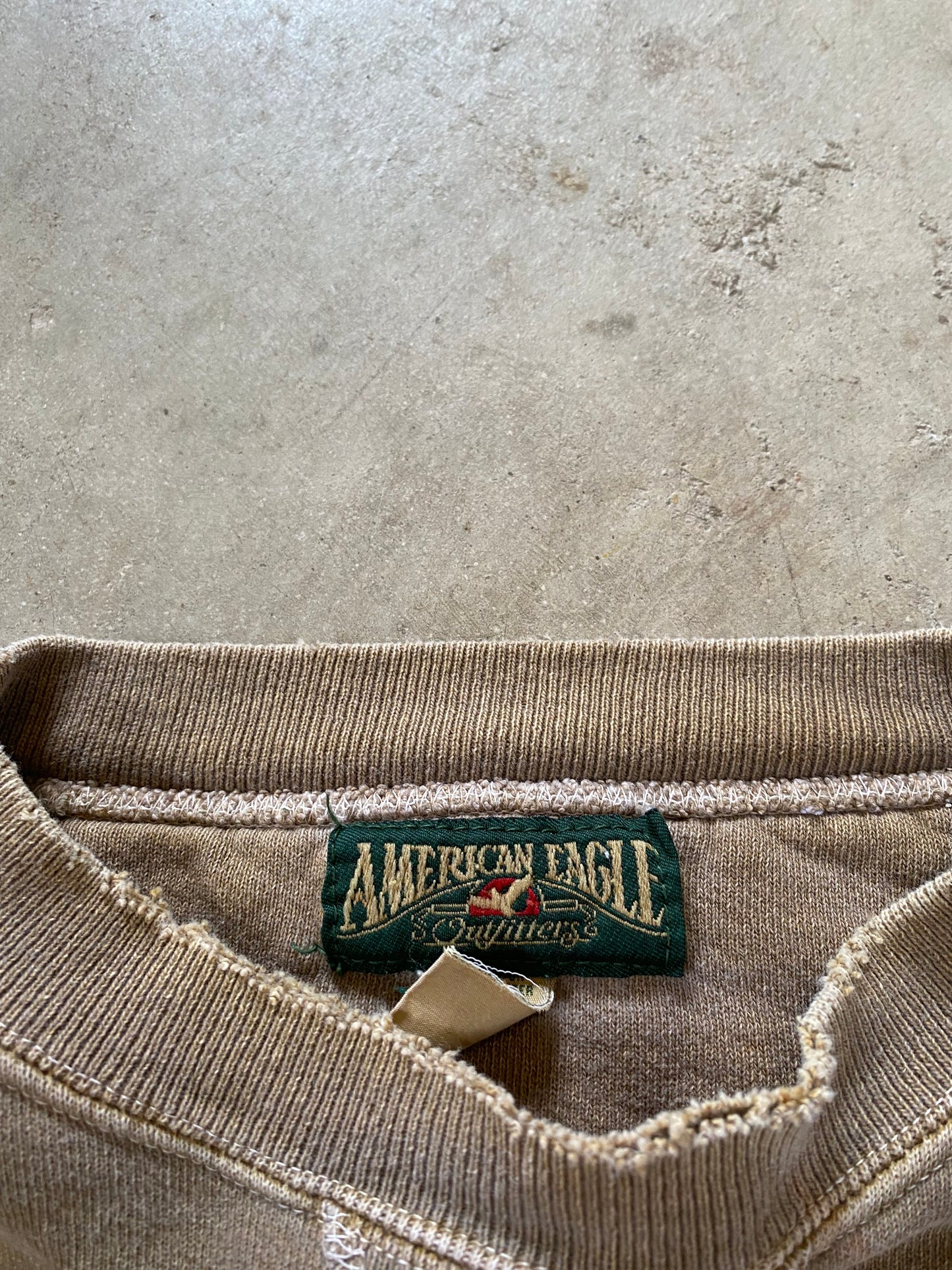 Vintage American Eagle Earth Tone Dog sweatshirt Size Large