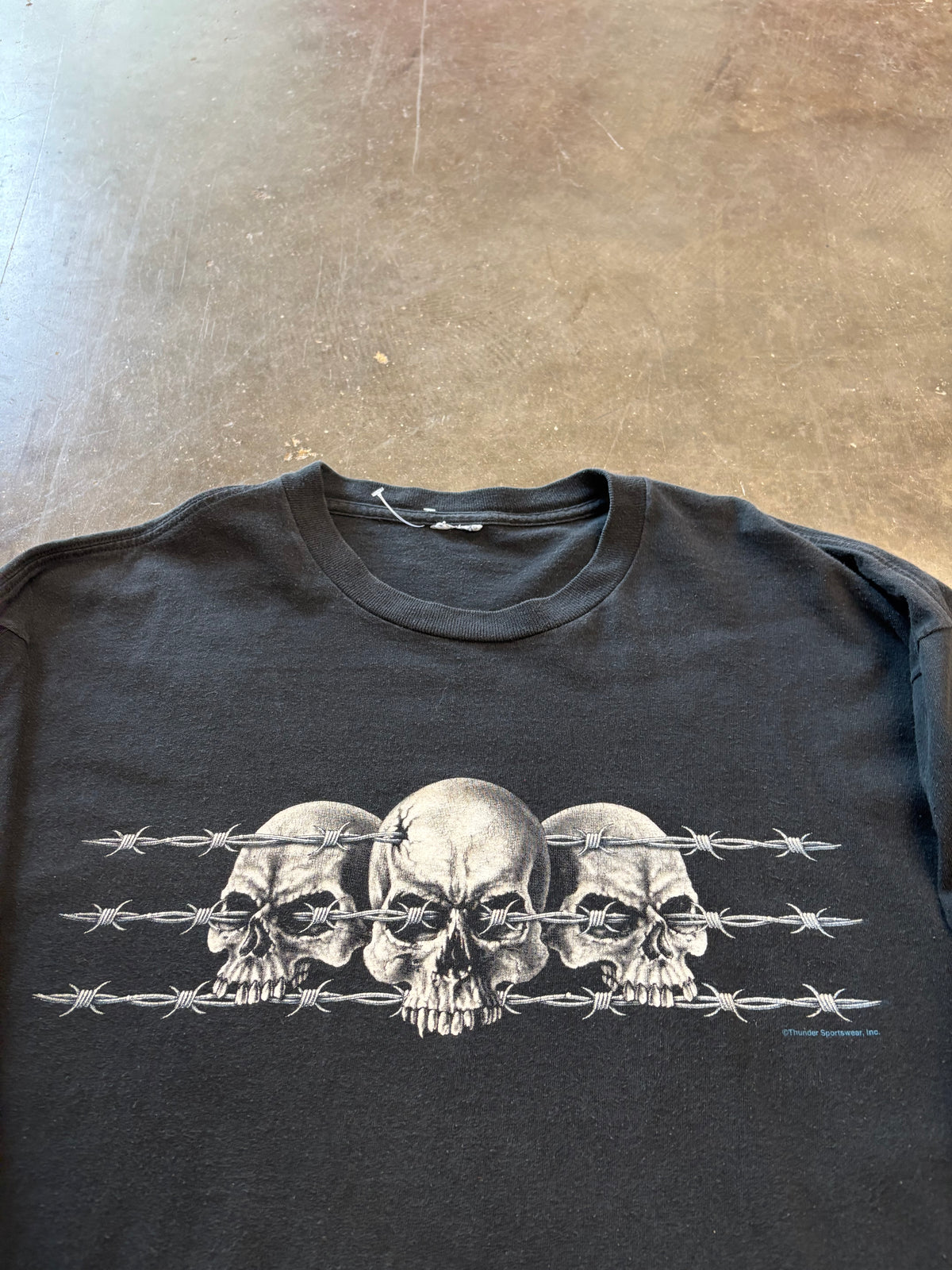 Vintage skulls biker long sleeve size xl