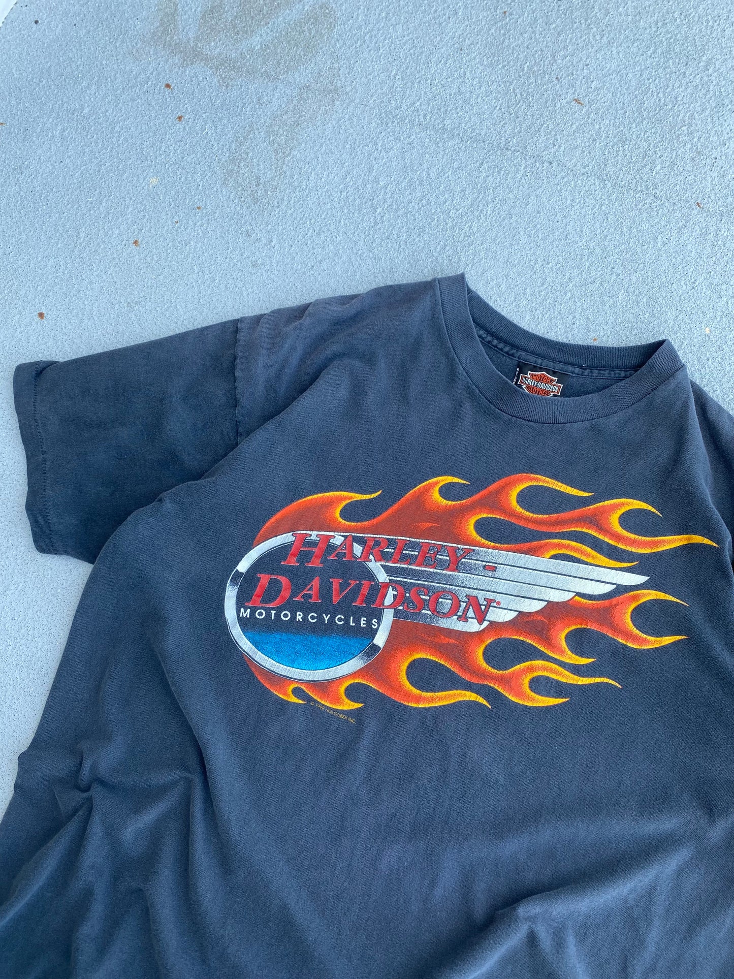 Vintage 1992 Harley Davidson Flame  shirt size XL