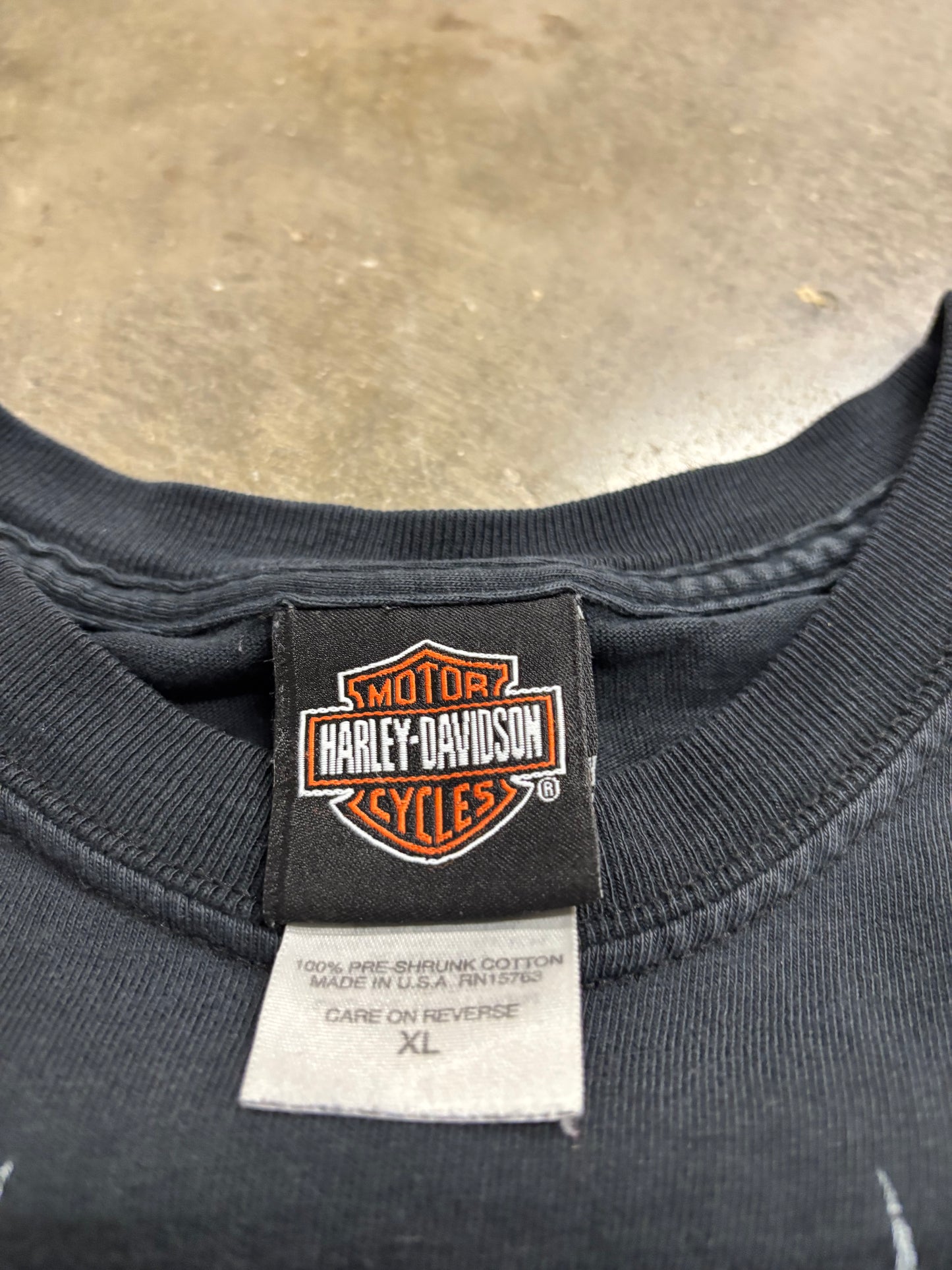 Vintage Harley Davidson Blue flame center shirt size xl