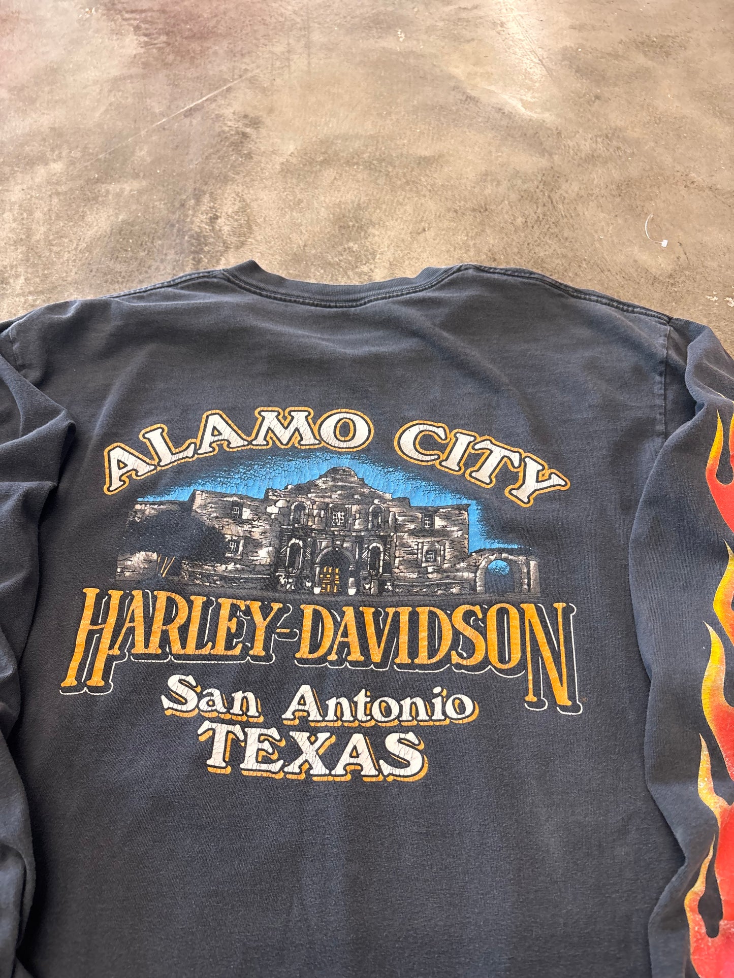 Vintage Faded out harley Navsclone long sleeve size large