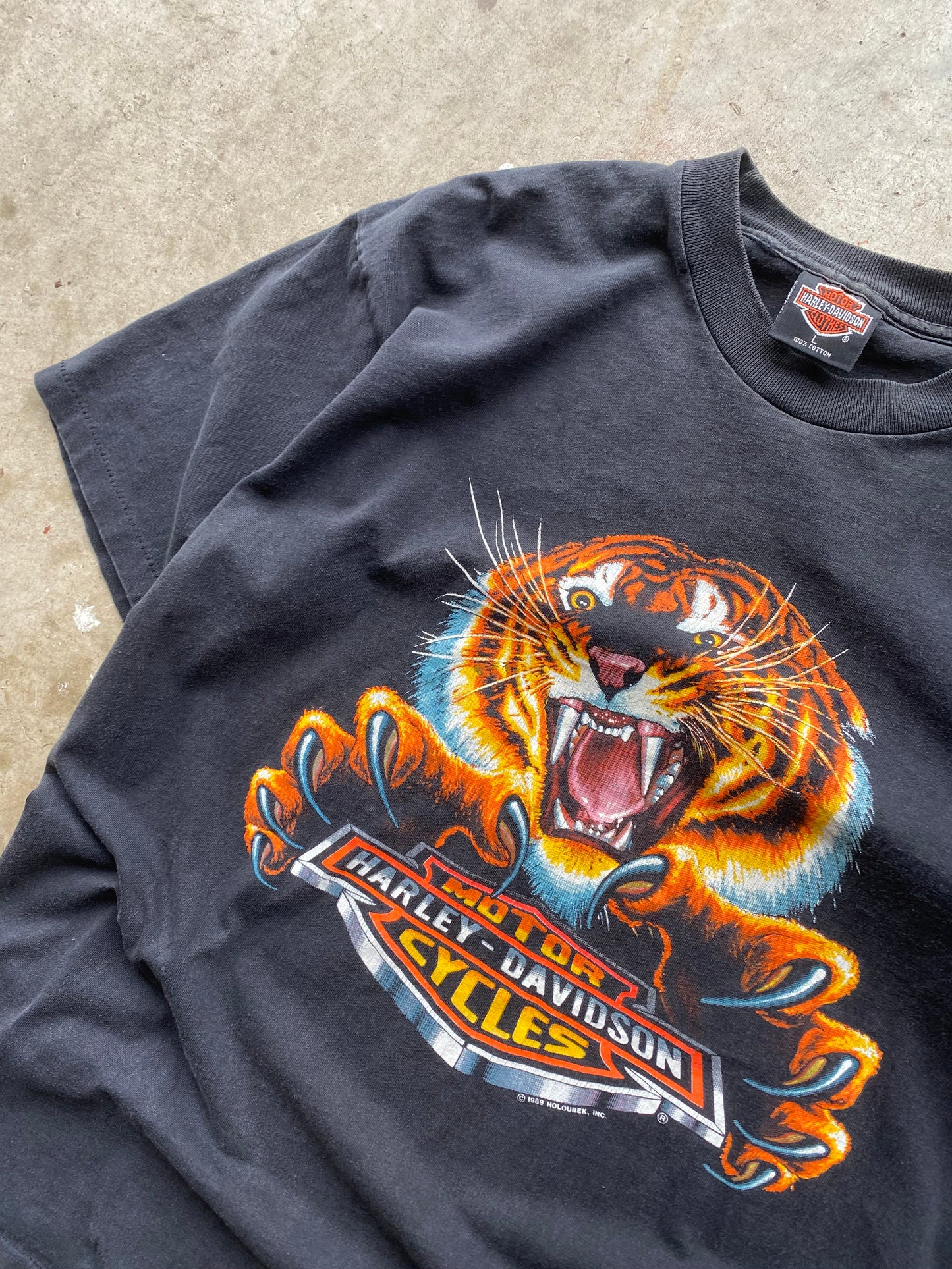 Vintage 80’s Harley Davidson Tiger shirt size large