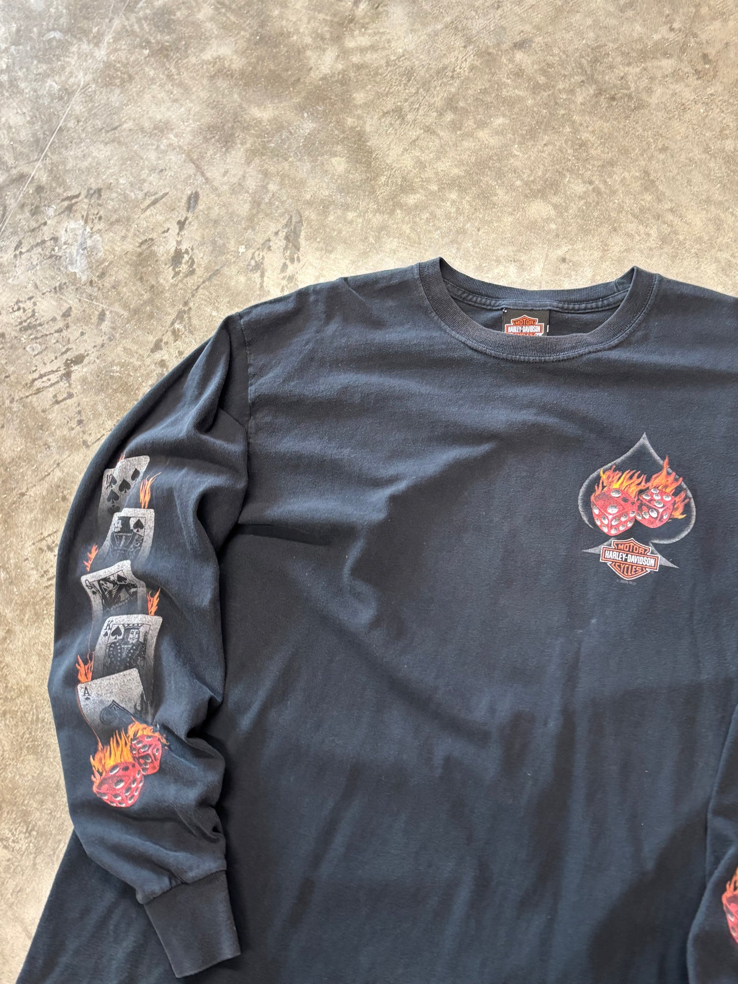 Vintage Harley Davidson Poker long sleeve size xl