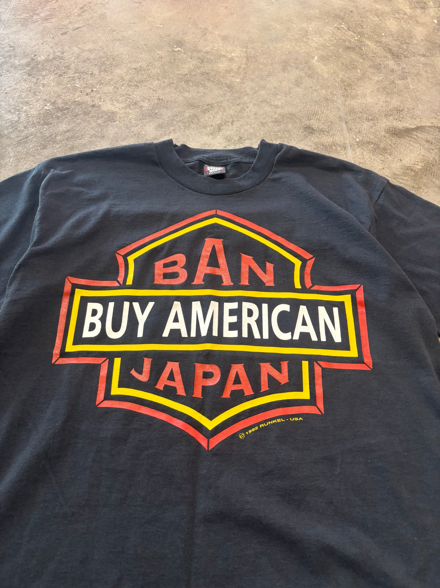 Vintage Ban Japan Buy American Harley Shirr size XL