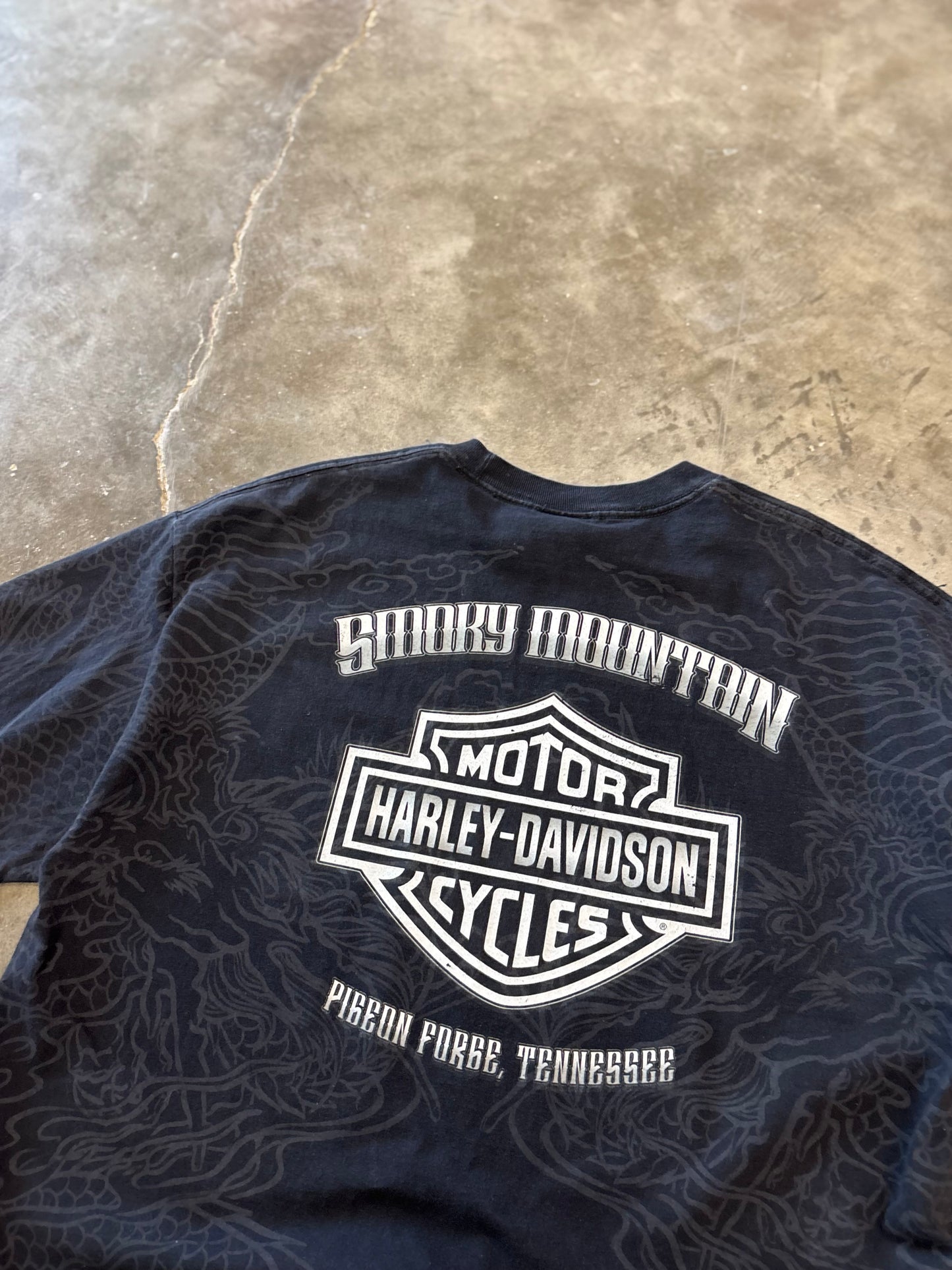 Harley Davidson Smokey mountain dragon aop size xl
