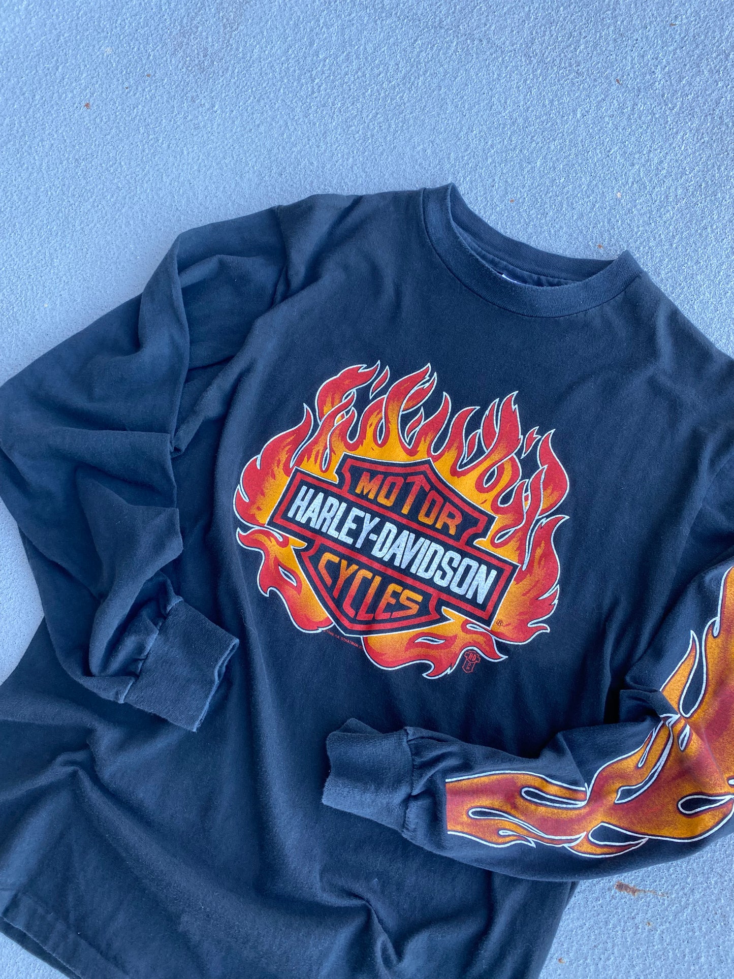 80’s Harley Flame Long sleeve size large