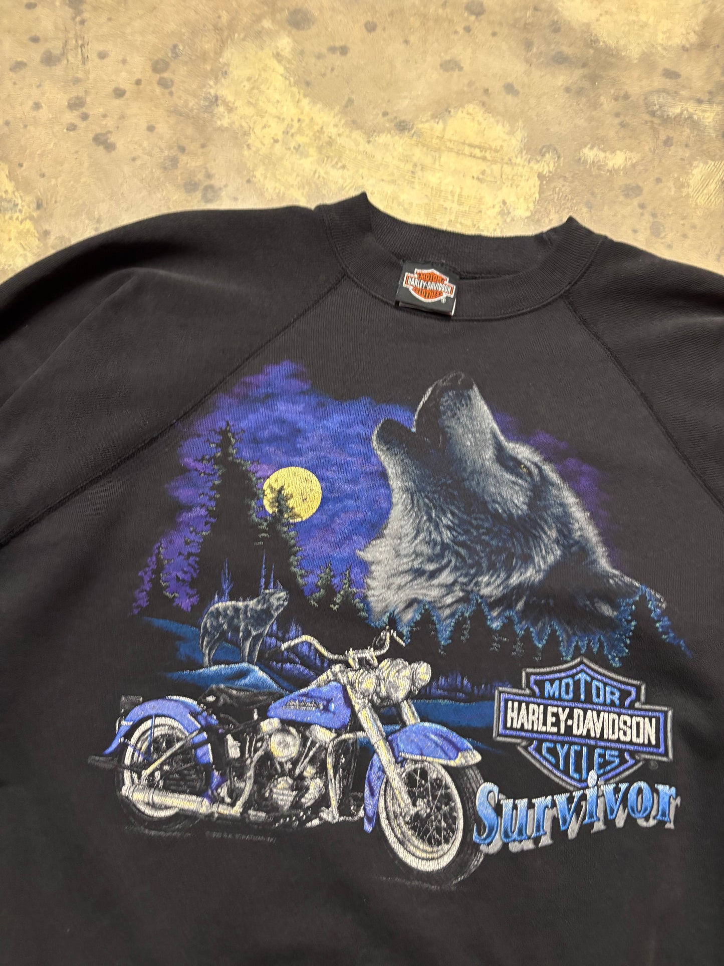 Vintage Harley Davidson wolf Crewneck size XL