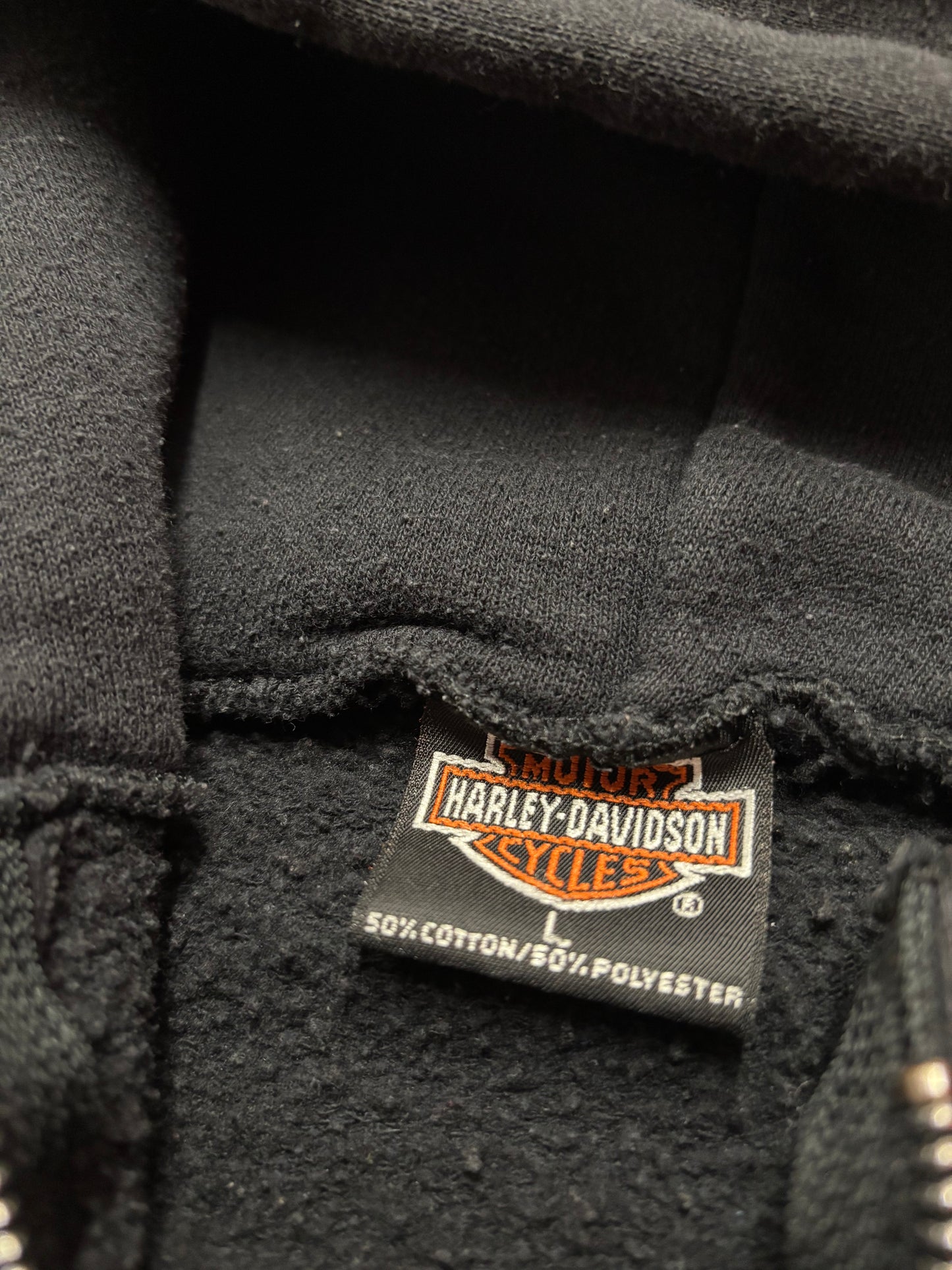 Vintage Harley Flame zip up hoodie size large