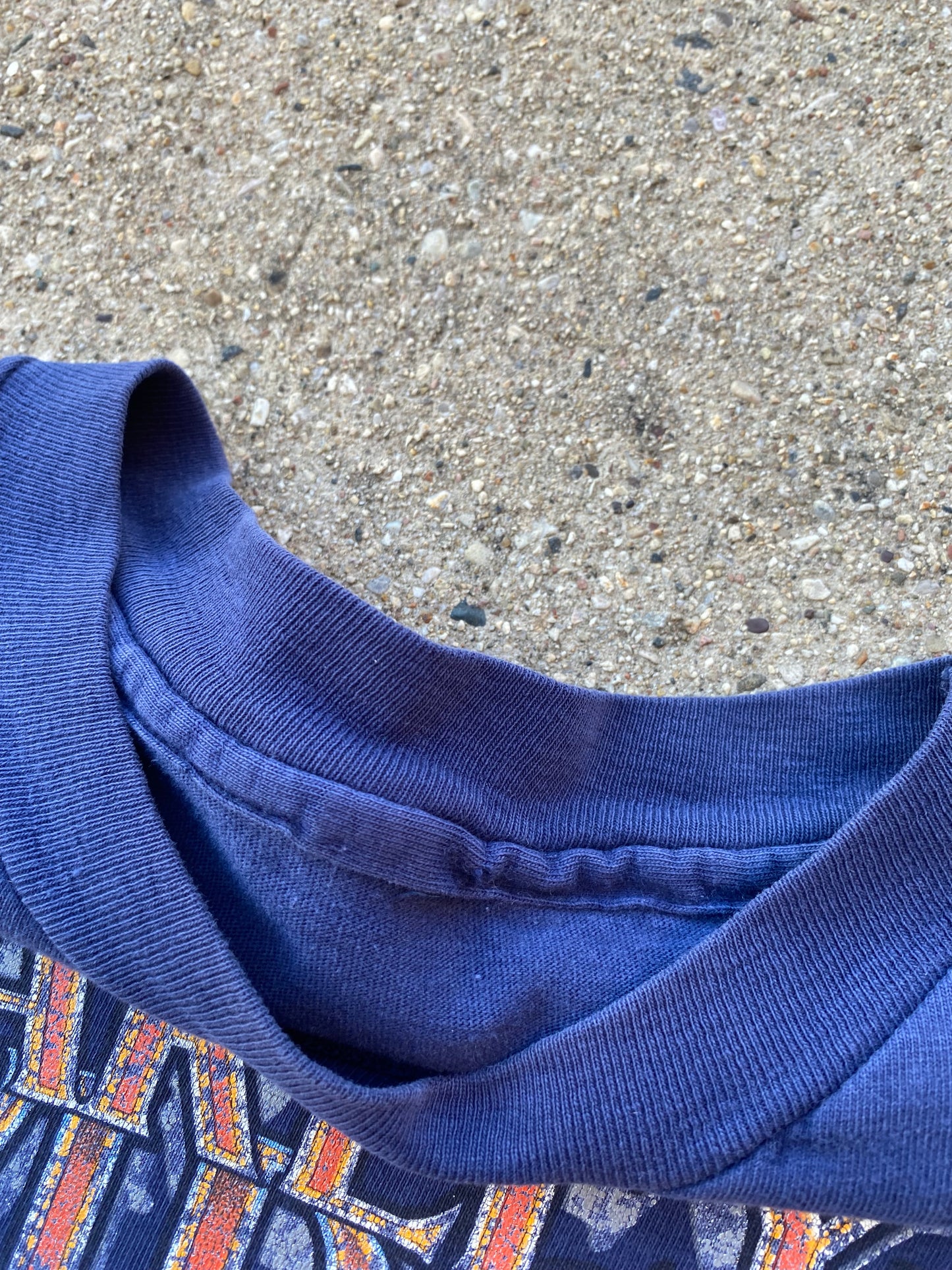 Vintage Harley Davidson Flaming blue Eagle long sleeve shirt size medium
