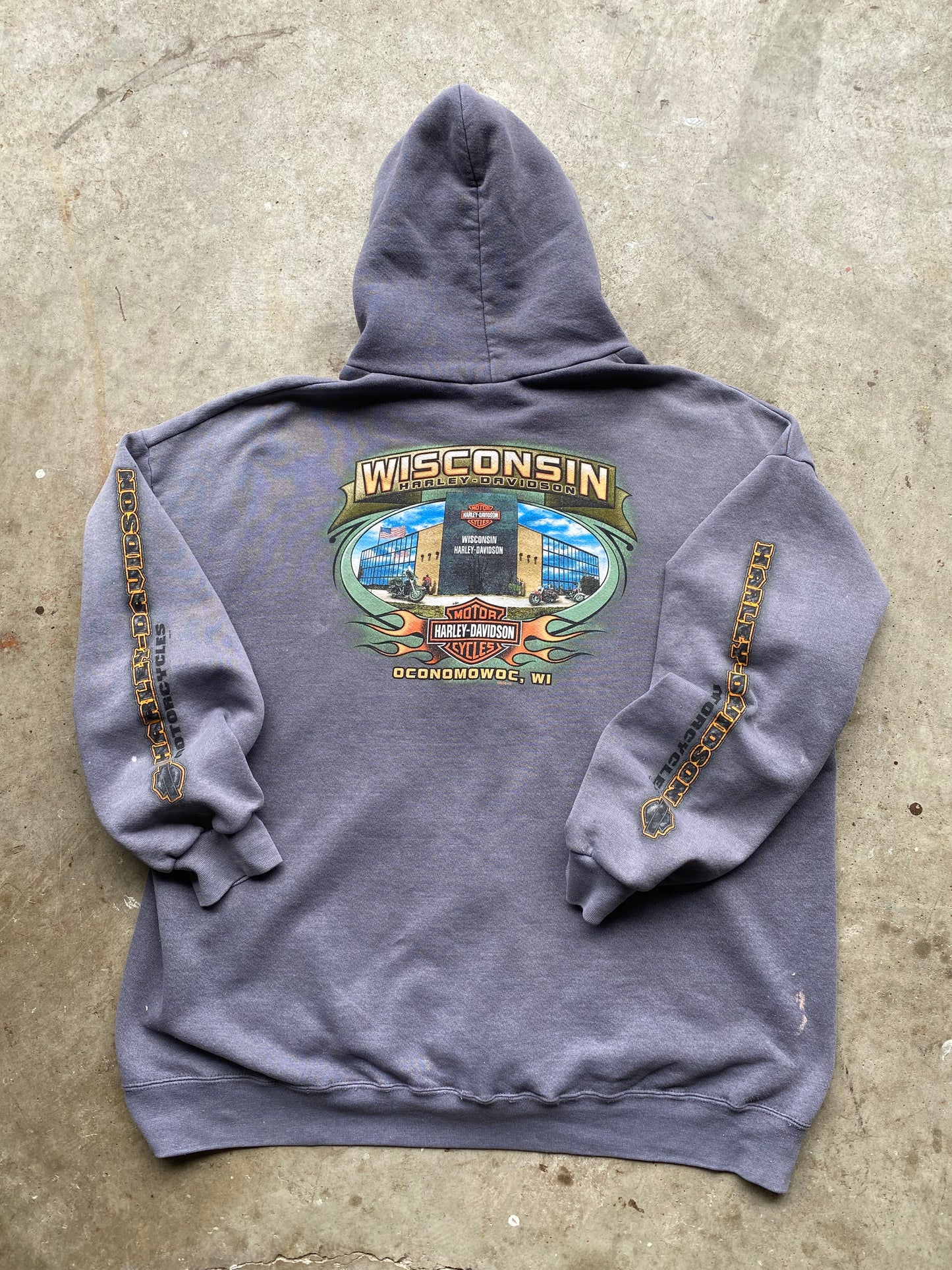 Vintage Harley Davidson faded out hoodie size extra large