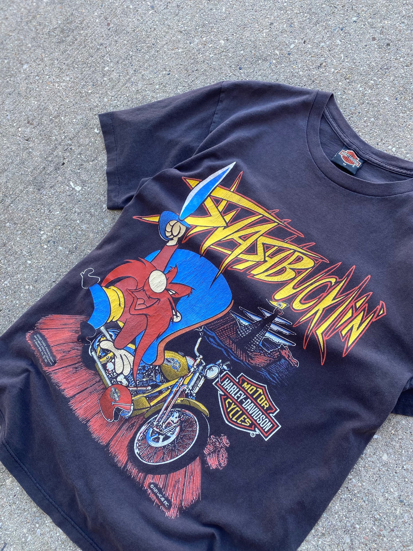 Vintage Looney Tunes Harley Davidson Yosemite sam shirt size medium fits large