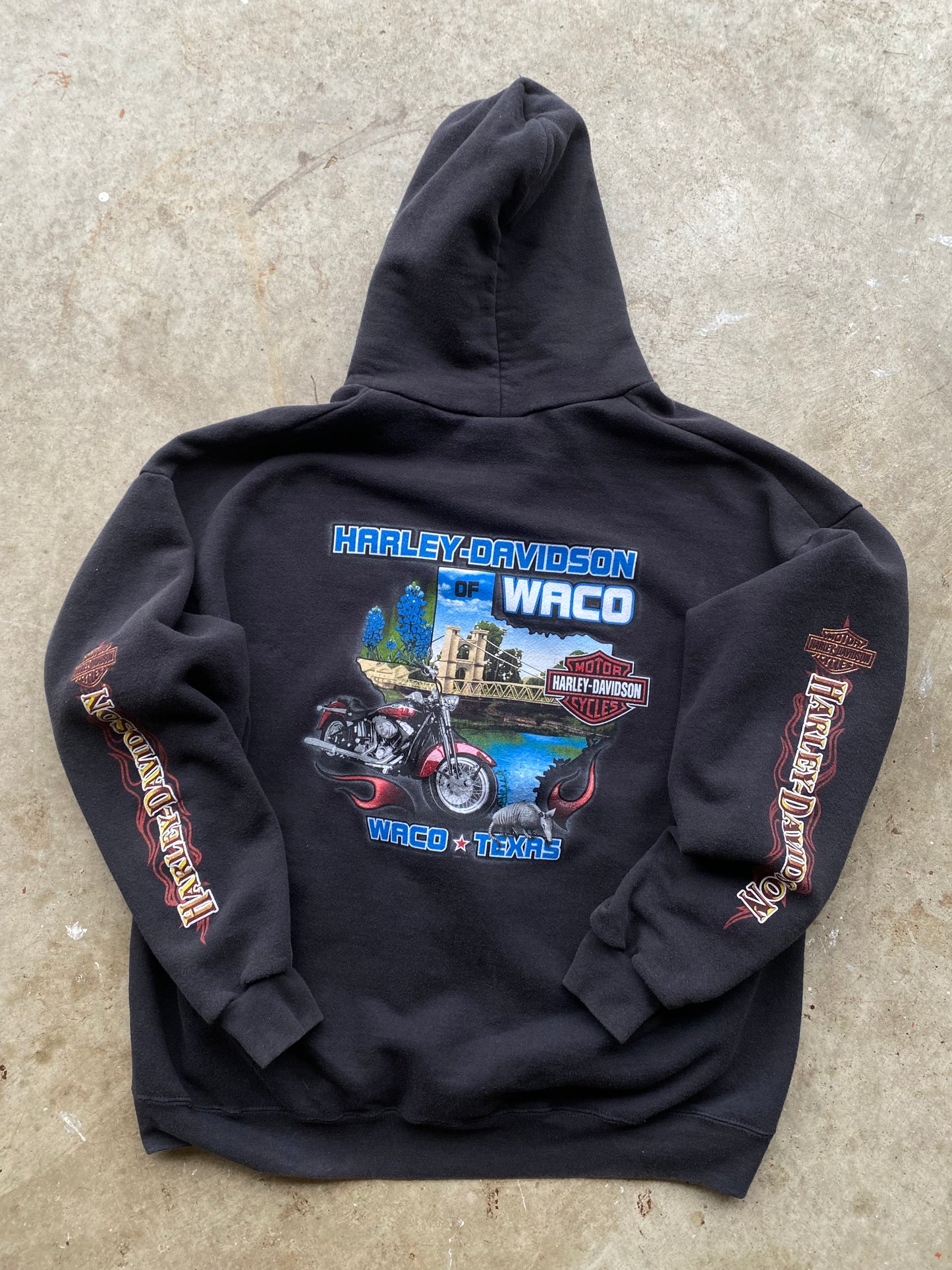 Vintage Harley Davidson Large zip up hoodie