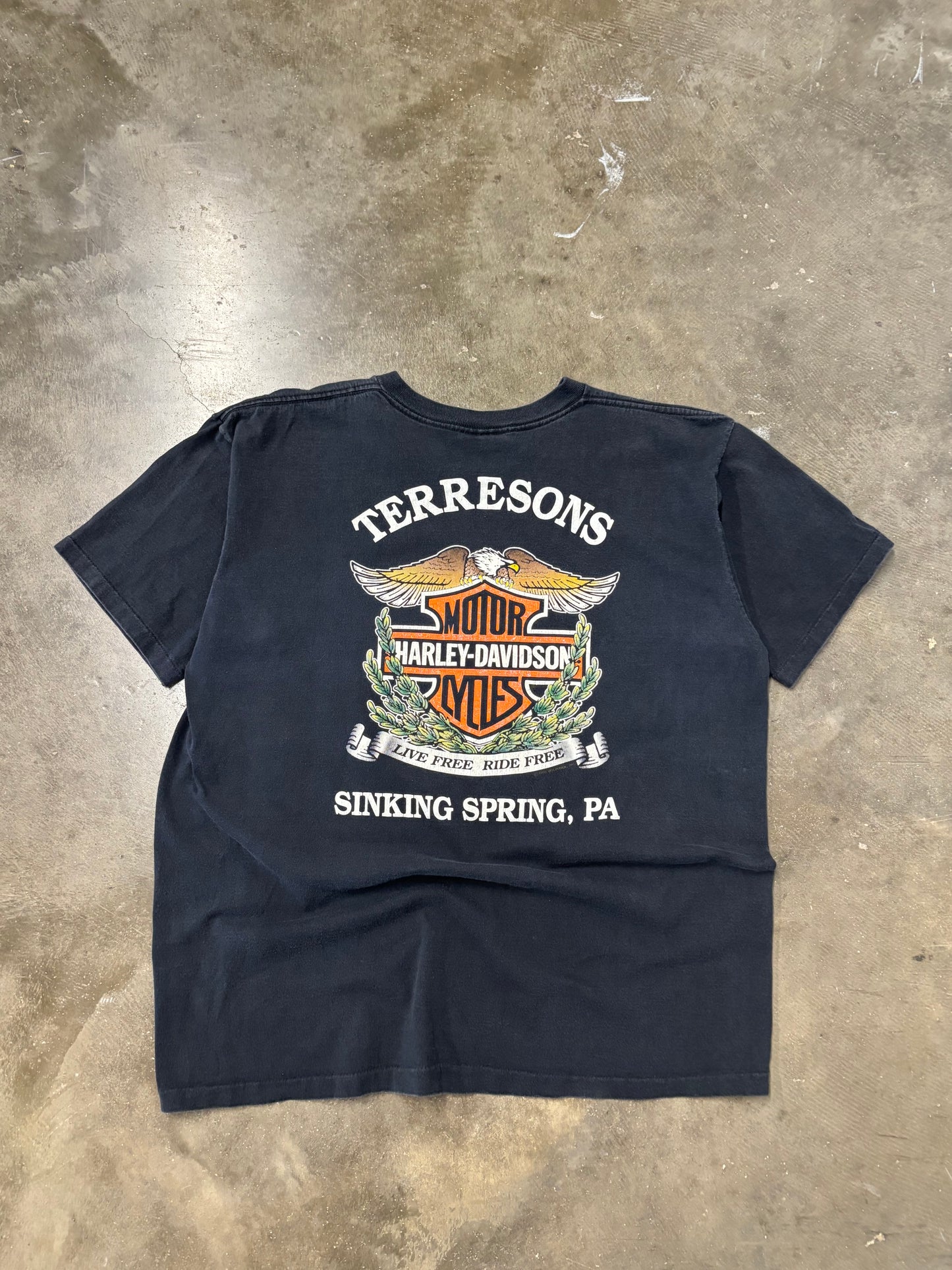Vintage Harley Davidson Sceaming Eagle shirt size large