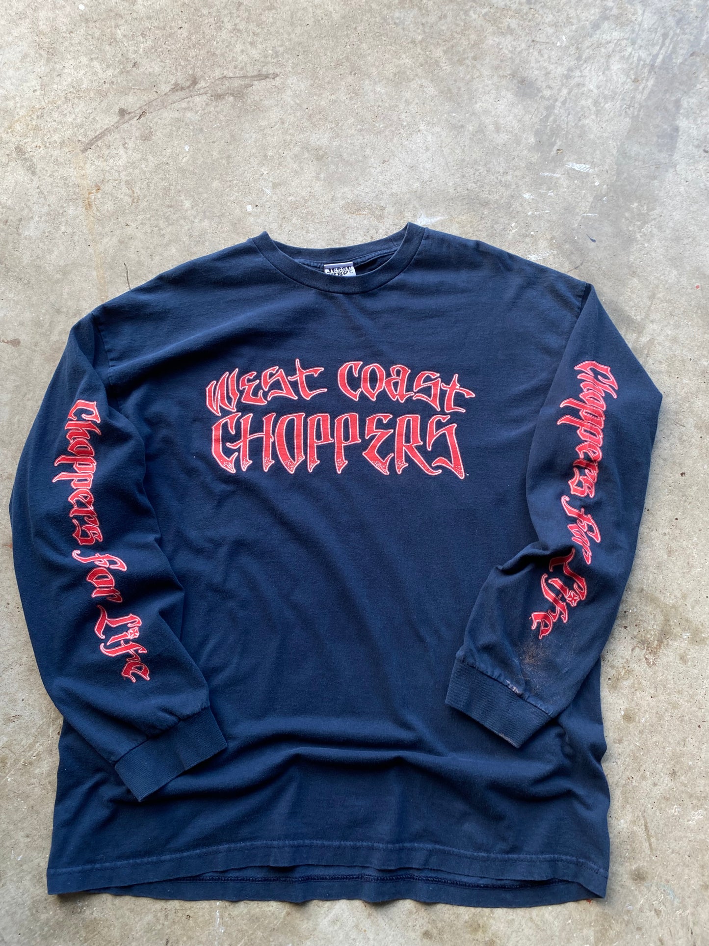 Vintage West Coast Choppers Script Logo long sleeve size XXL shirt