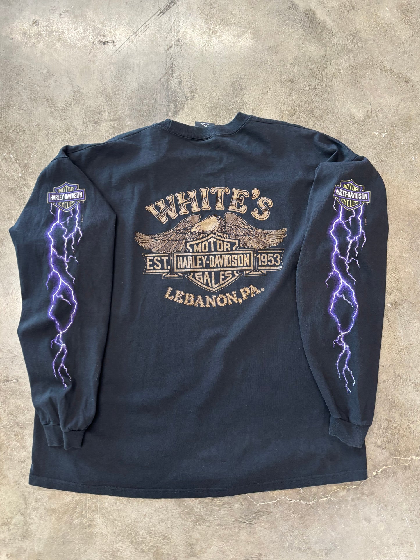 Vintage Harley Davidson Purple Lightning long sleeve size xxl