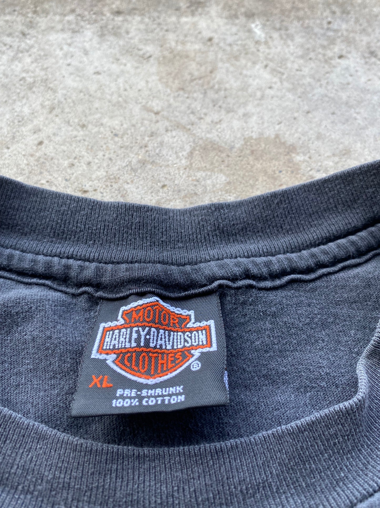 Vintage Harley Davidson Blue Flame Size XL