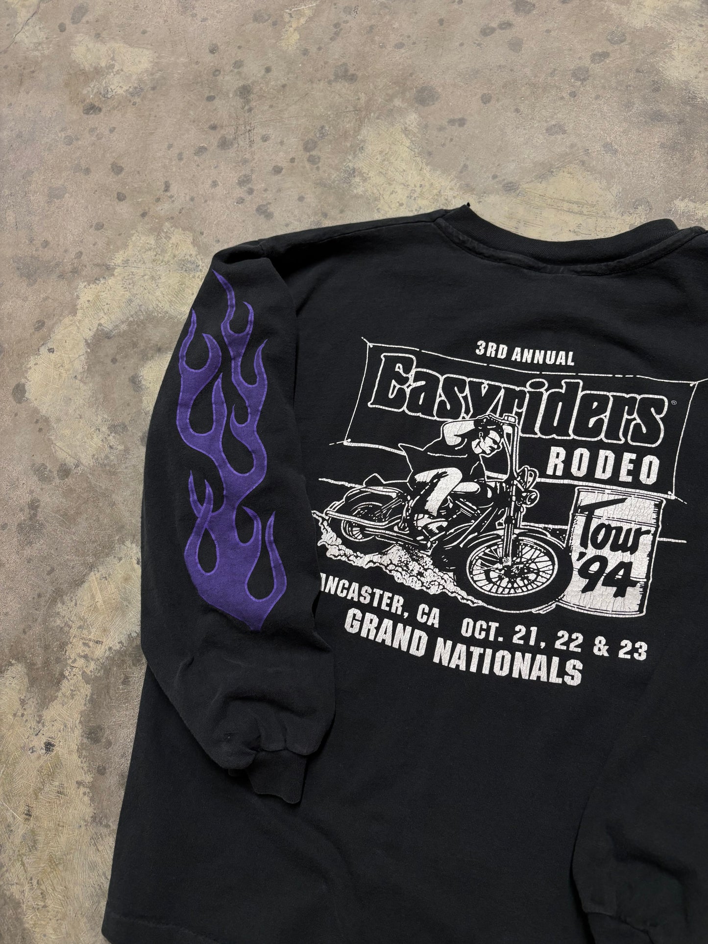 Vintage Easyriders purple flame longsleeve shirt size large